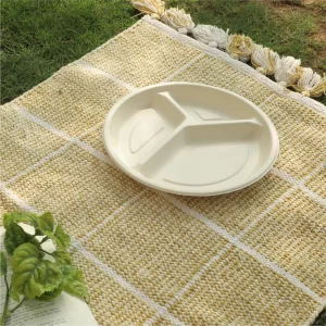 Alternative view of Meraki 10" 3 Compartment Round Plate