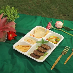 Alternative view of Meraki 5 Compartment Regular Meal Tray